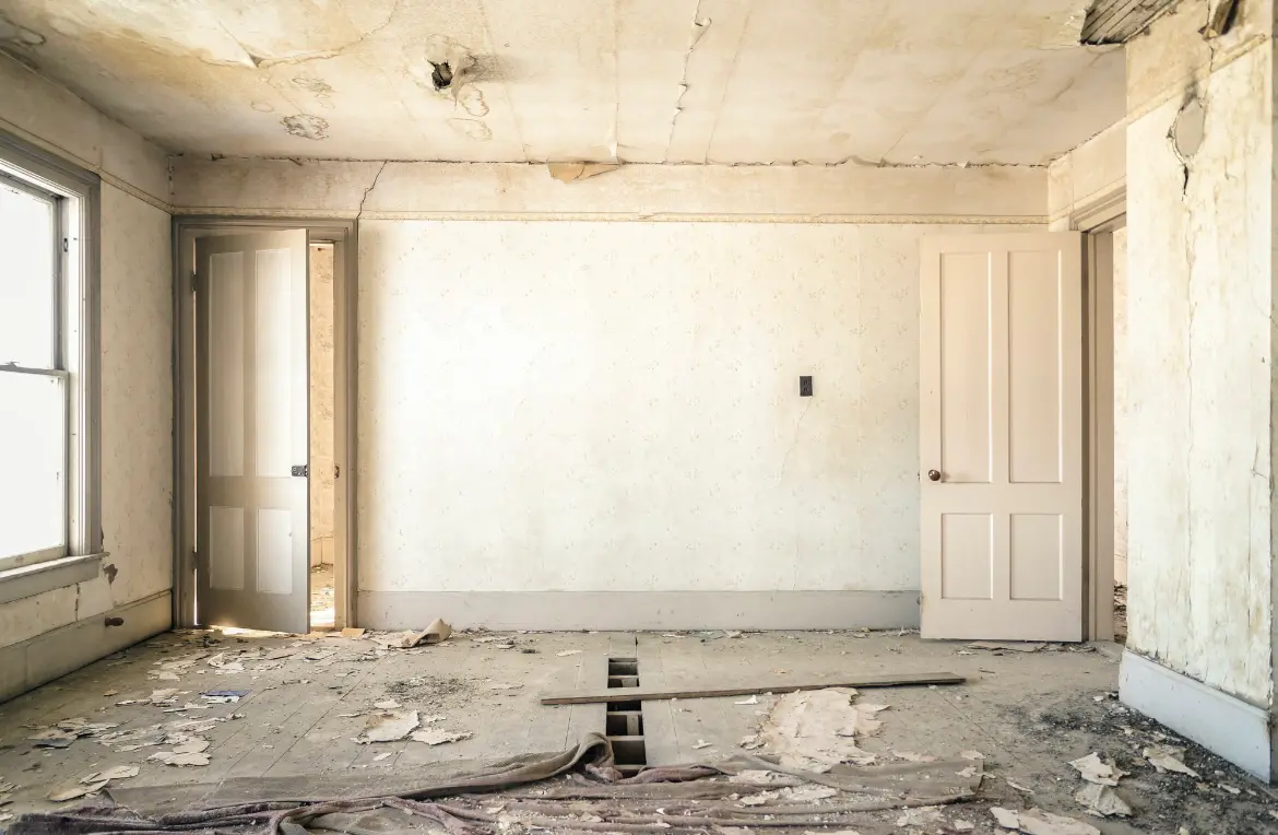 Waste disposal crew managing a cleanout project in New York Mills